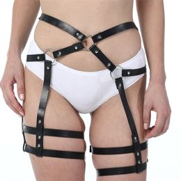 BDSM Leather Harness Bondage Lingerie Women Thigh Erotic sexy Toy For Garter Belt Suspenders Body Belts Adult Games