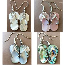 Dangle & Chandelier Beautiful Zealand Abalone Mother Of Pearl Shell Shoe Beads Earring PWB862