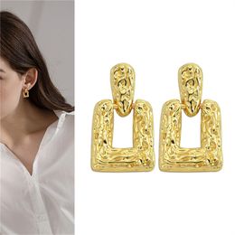 Earrings Designer For Women Retro Stud Earring Gold Plated Luxury High Quality Pattern Hoop Fashion Popular Charming Geometric Ear Christmas Gift Female Jewelry