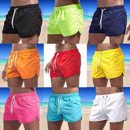 Shorts for Men Summer Men's Swimwear Shorts Brand Beachwear Sexy Swim Trunks Men Swimsuit Low Waist Breathable Beach Wear Y220420