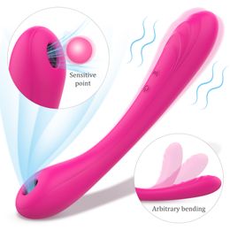 Sucking Vibrator Fix Bendable Dildo G Spot Clitoris Stimulator 9 Vibration Vaginal Anal Orgasm sexy Toys for Women Couple Fun