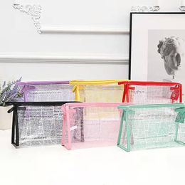 Cosmetic Bags & Cases 10pcs Transparent Bag Portable Travel Brush Storage Case Large Capacity BagCosmetic