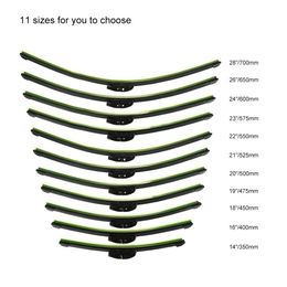 Natural Rubber Wiper Blade Auto Car Wiper Soft Windshield Universal U-type Frameless Bracketless 14-28in Ruitenwisser