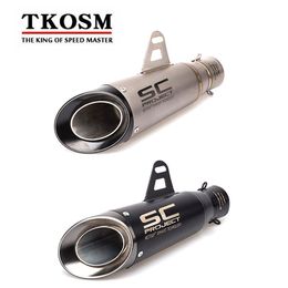 scooter exhaust pipes UK - Laser Marking Motorcycle SC Exhaust Pipe Modified Exhaust Scooter MOTO Exhaust For HONDA CBR500F CBR 500F CB500F NC700 CB600302r