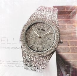 Factory classic Luxury Fashion Crystal Diamonds Men Watches 42mm Women Quartz Large dial Ladies quartz watch montre de luxe