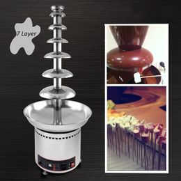 110V 220V Stainless Steel Electric Chocolate Fondue Fountain Machine Chocolate Melting Machine Chocolate Melts Dipping Warmer