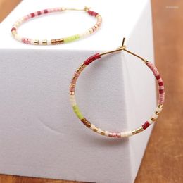 Hoop & Huggie Go2Boho Miyuki Seed Bead Earrings For Women Statement Ear Rings Jewelry Gifts 2022 Simple Beaded Earring Gift HerHoop Kirs22