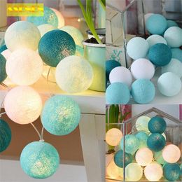 Strings Led Cotton Balls Light Lamps USB/Battery Powered String Colorful Christmas Garland Fairy Lights For Wedding DecorLED StringsLED