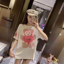 Sexy Tops Pulovers Graphic Clothes T Shirt Women's T-shirt Summer Loose Fashion Short Sleeve Plus Size White Korean Midi Casual 220411