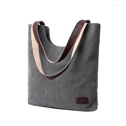 Evening Bags Classical Vintage Canvas Handbags European American Fashion Retro Grey Women Shopping Ladies Casual Shoulder HandbagsEvening