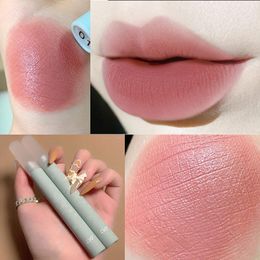 Lip Gloss Milk Tea 6 Colour Matte Liquid Lipstick Korean Cosmetics Glaze Long Lasting Waterproof Velvet TSLM2Lip