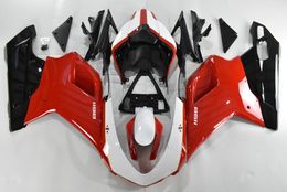 -Injection Fearings Kitverkaufskits für Ducati 1098 848 1198 Bodywork 1098S 848S 1198S Cowling 2007 2009 2009 2011 kostenloses Custom -Geschenk -Back -Cover Red White Black Yu