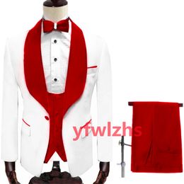 Customise tuxedo One Button Handsome Shawl Lapel Groom Tuxedos Men Suits Wedding/Prom/Dinner Man Blazer(Jacket+Pants+Tie+Vest) W1039