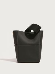 styling bags Canada - Designer for Women Top Quality Tote bag Handle Satchel Handbags Large Designer Ladies Hobo Bucket Purse Genuine Leather Fashion Designers Shoulder Casual Black