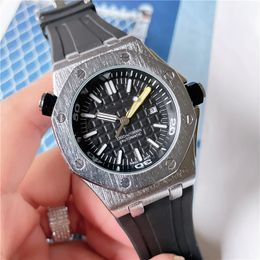 New Fashion watch Mens Automatic Quartz Movement Waterproof High Quality Wristwatch Hour Hand Display rubber Strap Simple Luxury Popular Watch