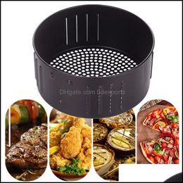 Cake Tools Bakeware Kitchen Dining Bar Home Garden Tool 2.6L 3.5L Non-Stick Air Fryer Basket Baking Drain Oil Pan Frying Accessories Kitc