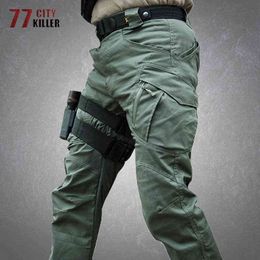 Военные тактические штаны Мужчины с несколькими карманными водонепроницаемыми грузовыми брюками мужчины боевые боевые бои.