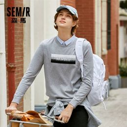 Sweater men winter new fake two piece sweater 2020 man autumn turn down collar jacquard knitted pullover sweater LJ200919