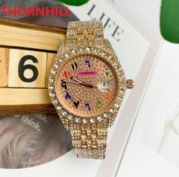 Arab Number quartz mens womens watches 40mm auto date sky diamonds dress designer watch wholesale male gifts wristwatch