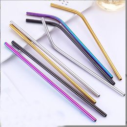 6MM 265 MM Ordinary Polishing 304 Stainless Steel Reusable Drinking Straws For Home Party Wedding Bar Drinking Tools Barware