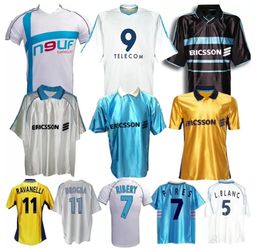 -1998 1999 2000 2003 2004 Marseille Retro Soccer Jersey 2005 2006 Pires Ribery Barthez Ravanelli Nasri Gallas Drogba Olympique De Classic Vintage Football Shirt