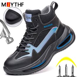 Work Boots Safety Steel Toe Shoes Men 2022 New Security Boots Puncture-Proof Safety Shoes Man Protective Shoes Indestructible