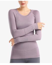 Women Clothing Tops Tees T-Shirts Tracksuit Sweatshirt designer Apparel Yoga Clothes Tight-fitting Slim Long-sleeved T-shirt Quick-drying 24