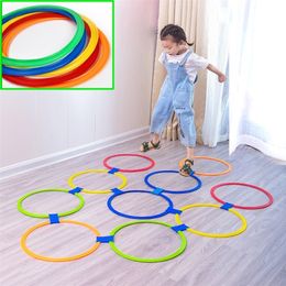 Kids Outdoor Toys Hopscotch Ring Jumping For Kids Sports Outdoor Play Outside Toys Children Garden Backyard Indoor Carnival Game 220621