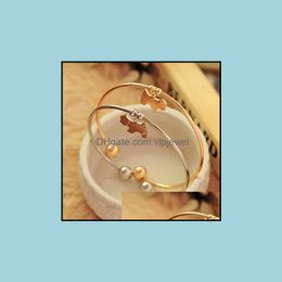 Charm Bracelets Bracelet Bangles Famous Brand Jewelry Sier Puppy Rhinestone Opening Cuff Metal Vipjewel Drop Delivery 2021 Vipjewel Dhl1G