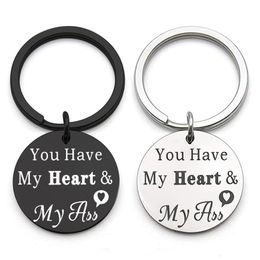 stainless steel pendant with word you have my heart and ass keychain car accessories Jewellery