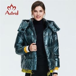 Astrid Winter arrival down jacket women blue color winter coat with a hood short jacket for winter with zipper ZR-3032 201127