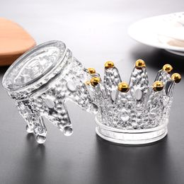 Crown Glass Ashtray Crystal Living Room Decorations Retro Personality Ashtrays Wax Candlestick
