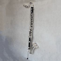 Professional Ebonite body Wood texture Nickel plated LOW E Bass Clarinet