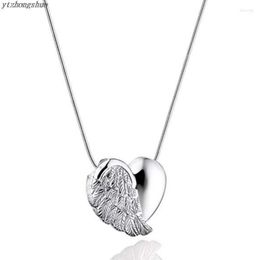 Chains Stainless Steel Angel Wing Hold Heart Cremation Urn Necklace Keepsake Memroial Jewellery For AshChains Elle22