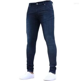 Men's Jeans Uncut Elastic Waist Large Pants Boyfriend Tight Super Heat22