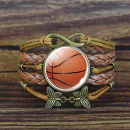 Link Chain Basketball Woven Rope Bracelet Football Volleyball Wrapped Sport Lover Gift Trum22