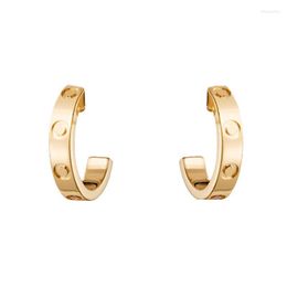 Stud Luxury Screw Love Single Earrings For Women Girls Ladies 316L Titanium Steel Fine Jewellery With Logo Brincos Oorbellen Orecchini Moni22