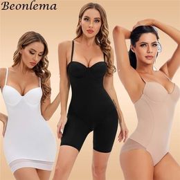 Bodysuit Women Shapewear Body Shaper With Cup Compression Bodies Belly Sheath Waist Trainer Reductive Slimming Underwear a220813