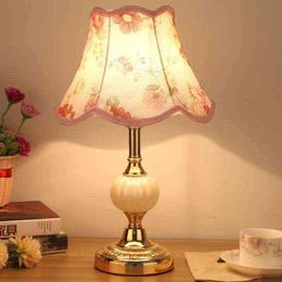 12 Styles Fabric Table Lamp Nordic Modern Bedroom Bedside Light Chrome-plated Glass Decoration Lamps LED Bulb Luminaires H220423