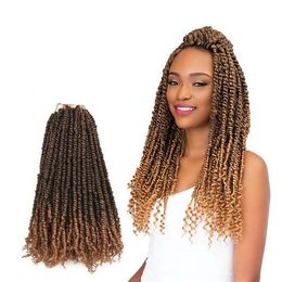Passion Twist Crochet Hair 18 Inch Pre-Looped Crochet Braids For Black Women Synthetic Braiding Hair Extensions