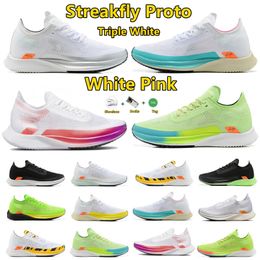 Designer Streakfly Proto Knit Fly Men Running Shoes Sneaker Black Green White Sliver Rose Pink Barely Volt Multi Color Platform Women Men Sports Sneakers Shoe