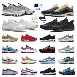 2022 running shoes man and woman Triple white Sean Wotherspoon Star Silver Bullet Metallic Gold Midnight Navy Persian Violet Indigo Storm Sail