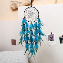 Decorative Figurines Objects & Lantern Dream Catcher Creative Wind Chime Pendant Car Festival Home Room Decoration Blue 16cm GiftDecorative