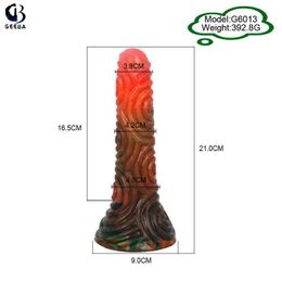 Nxy Dildos New Liquid Silica Gel Men s and Women s Soft Backyard Anal Plug Colour Heteromorphic Penis Pleasure 0317