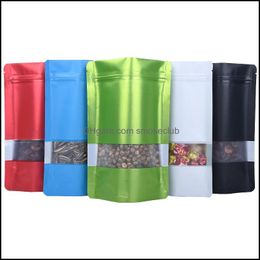 Storage Plastic Bag Food Packaging Container Smell Proof Bags Aluminium Foil Self Sealing Organiser Snack Transparent Belt Oblong 54 8Jh Drop