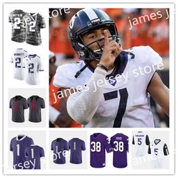 Xflsp College Custom TCU Horned Frogs Football Jersey 82 Josh Boyce 43 Tank Carder 41 Jonathan Anderson 47 P.J. Dawson 2 Jason Verrett 9 Josh Doctson