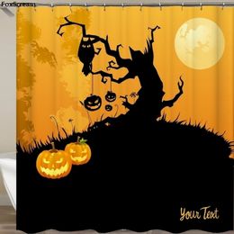 halloween show curtain Art haloween bath curtain Cartoon Polyester Waterproof Bathroom Curtain 3D Shower curtains 201109