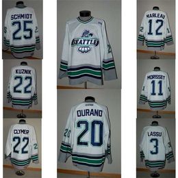 Thr Custom Mens Womens Kids WHL Seattle Thunderbirds 3 Dion Lass 25 Chris Schmidt 12 Patrick Marleau 22 Greg KuzIce Ice Hockey Jerseys Goalit