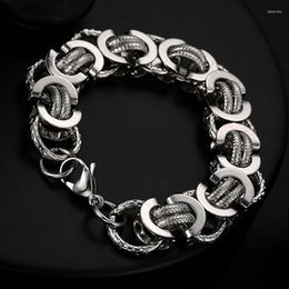 Link Chain Men's Hip Hop Stainless Steel Bracelet Titanium Wheel Fashion Jewellery European And American Style Fawn22