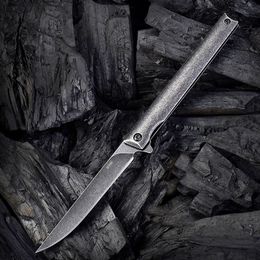 New Pocket Flipper Folding Knife 440C Steel Blade Stainless Steel Handle Ball Bearing Fast Open EDC Knives 3 Handles Colours